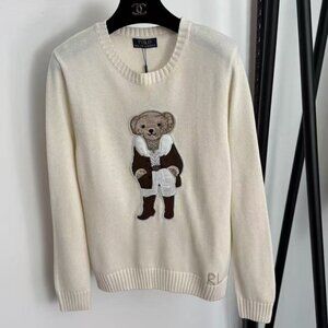Polo Ralph Lauren Embroidered coat, bear, beige sweater